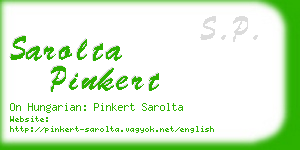 sarolta pinkert business card